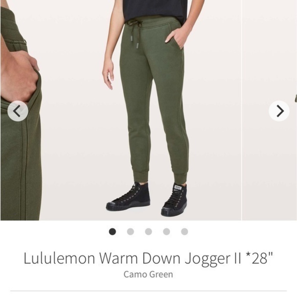 Lululemon Warm Down Jogger II Camo Green size 6